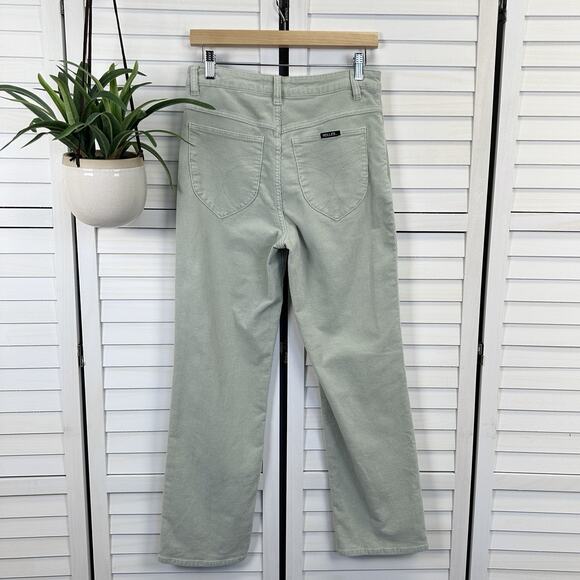 Rollas‎ X Anthropologie Green Original High Rise Straight Corduroy Pants Size 29 - Picture 5 of 10